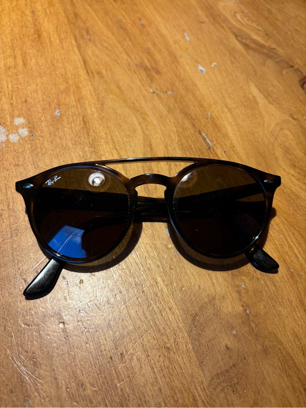 Ray-Ban Tortoise Shell Double-Bridge Sunglasses